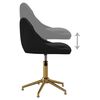 vidaXL Chaises pivotantes &agrave; manger lot de 4 noir velours