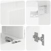 vidaXL Montage mural 6 pcs Blanc brillant