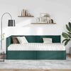 vidaXL Cadre de lit d'angle avec matelas 2 pcs Vert Velours