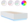 vidaXL Cadre de lit avec LED sans matelas blanc 100x200 cm