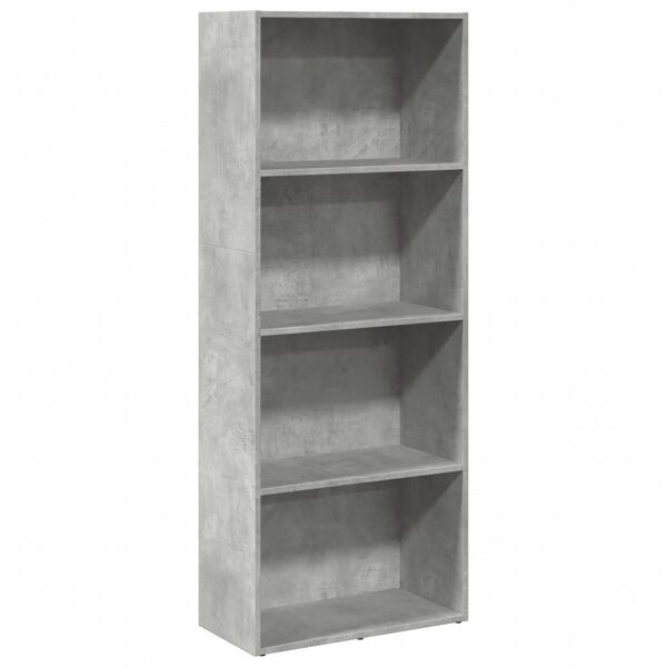 vidaXL Bibliothèque gris béton 60x30x152 cm bois d'ingénierie