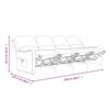 vidaXL Fauteuil de massage inclinable &agrave; 4 places cr&egrave;me tissu