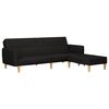 vidaXL Canap&eacute;-lit &agrave; 2 places avec repose-pied noir tissu