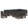 vidaXL Ensemble de canap&eacute; de jardin 11 pc Gris polyrotin