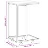vidaXL Table d'appoint avec roues Noir 40x30x63,5 cm Bois d'ing&eacute;nierie