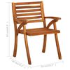 vidaXL Chaises &agrave; manger de jardin avec coussins lot de 3 Acacia massif