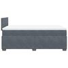 vidaXL Sommier &agrave; lattes de lit et matelas gris fonc&eacute; 120x190cm velours