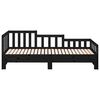 vidaXL Lit coulissant sans matelas noir 2x(90x190) cm