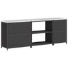vidaXL Ensemble de rangement cuisine avec &eacute;tag&egrave;re 3 pcs Noir Acier