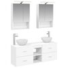 vidaXL Ensemble d'armoire de salle de bain 5 pcs Blanc