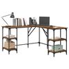 vidaXL Bureau Bois Ancien 139 x 139 x 75 cm Bois d'ing&eacute;nierie