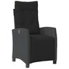 vidaXL Ensemble &agrave; manger de jardin coussins 7pcs Noir R&eacute;sine tress&eacute;e