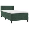 vidaXL Sommier &agrave; lattes de lit et matelas Vert fonc&eacute; 80x200 cm Velours