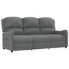 vidaXL Fauteuil de massage inclinable à 3 places gris clair tissu