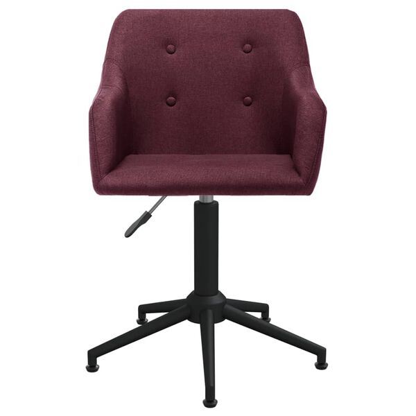 vidaXL Chaises pivotantes à manger lot de 4 violet tissu