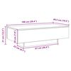 vidaXL Table basse ch&ecirc;ne artisanal 100x49,5x31 cm bois d'ing&eacute;nierie