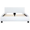 vidaXL Cadre de lit avec LED sans matelas blanc 140x200 cm