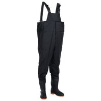 vidaXL Cuissardes avec bottes noir taille 38