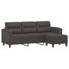 vidaXL Canap&eacute; &agrave; 3 places avec repose-pieds Gris 180 cm Similicuir