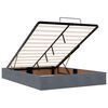 vidaXL Cadre de lit avec matelas avec matelas 2 pcs Gris Fonc&eacute; Velours