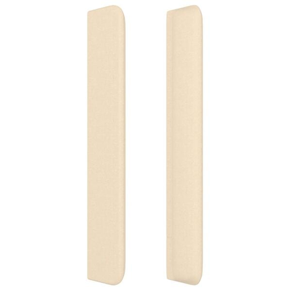 vidaXL T&ecirc;te de lit avec oreilles Cr&egrave;me 163x16x118/128 cm Tissu