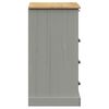 vidaXL Commode VIGO gris 80x40x76 cm bois massif de pin