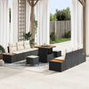 vidaXL Ensemble de canap&eacute; de jardin 9 pcs Noir polyrotin
