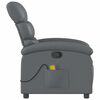 vidaXL Fauteuil de massage inclinable Gris Similicuir