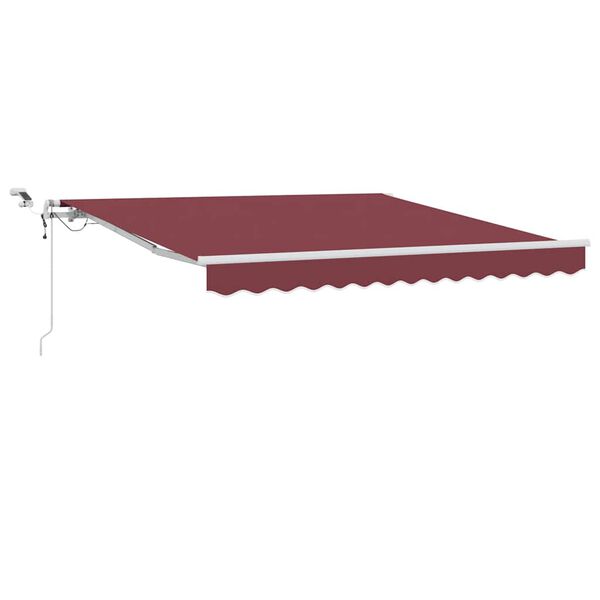 vidaXL Auvent r&eacute;tractable automatique avec LED bordeaux 300x250 cm