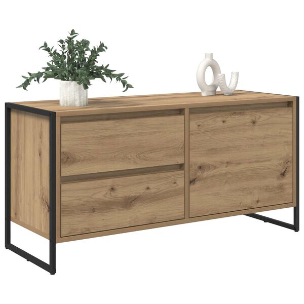 vidaXL Meuble TV Ch&ecirc;ne artisan 100 x 36 x 49.5 cm Bois d'ing&eacute;nierie