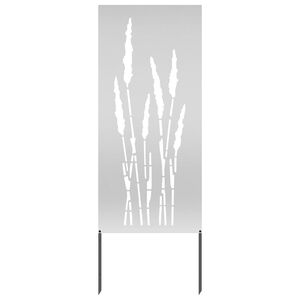 vidaXL &Eacute;cran de confidentialit&eacute; de jardin Floral Argent&eacute; 50 x 140 cm