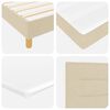 vidaXL Lit &agrave; ressorts avec matelas Cr&egrave;me 200 x 80 cm Polyester