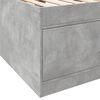 vidaXL Lit de jour avec tiroirs sans matelas gris b&eacute;ton 100x200 cm