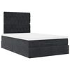vidaXL Cadre de lit ottoman avec matelas noir 120x200 cm velours