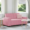 vidaXL Canap&eacute; &agrave; 2 places Rose 120 cm Velours