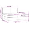 vidaXL Sommier &agrave; lattes de lit avec matelas Bleu 200x200 cm Tissu