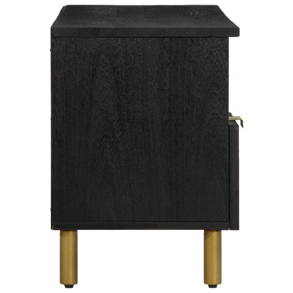 vidaXL Meuble TV noir 100x33x46 cm bois d'ing&eacute;nierie