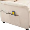 vidaXL Chaise de massage Cr&egrave;me 93.5 x 67.5 x 101.5 cm tissu