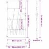 vidaXL Porte de Jardin Noir 85 x 175 cm Acier peint par poudre
