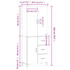 vidaXL Buffet haut Sonoma gris 69,5x34x180 cm Bois d'ing&eacute;nierie