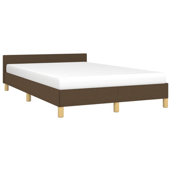vidaXL Cadre de lit sans matelas marron fonc&eacute; 120x190 cm tissu