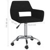 vidaXL Chaises pivotantes &agrave; manger lot de 2 Noir Tissu