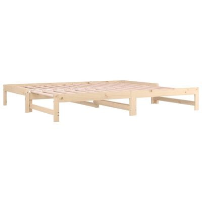 vidaXL Lit coulissant 2x(90x200) cm Bois de pin massif