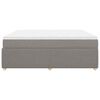 vidaXL Sommier &agrave; lattes de lit avec matelas Taupe 200x200 cm Tissu