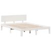 vidaXL Lit bibliothèque sans matelas blanc 150x200 cm bois pin massif