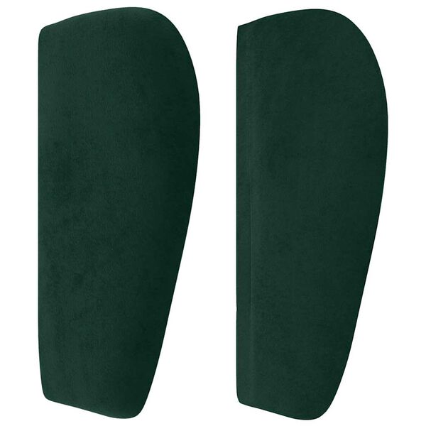vidaXL T&ecirc;te de lit avec oreilles Vert fonc&eacute; 103x23x78/88 cm Velours