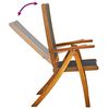 vidaXL Chaises de jardin pliantes lot de 4 acacia massif et textil&egrave;ne