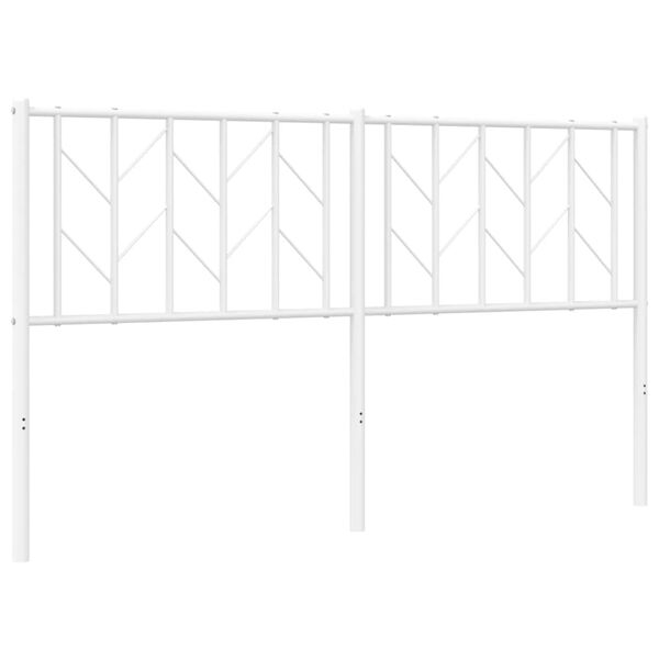 vidaXL T&ecirc;te de lit de remplacement m&eacute;tal blanc 150 cm