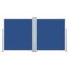 vidaXL Auvent lat&eacute;ral r&eacute;tractable Bleu 140 x 600 cm