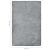 vidaXL Tapis peluche Gris 230x160 cm